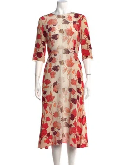Pre-owned Prada Vintage Midi Length Dress In Neutrals