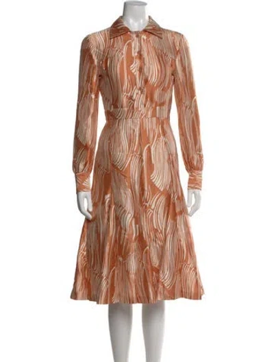 Pre-owned Prada Vintage Midi Length Dress In Orange