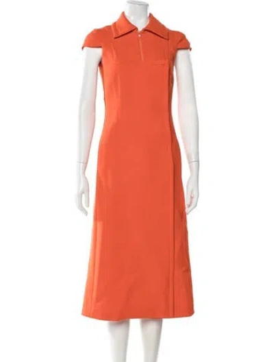 Pre-owned Prada Vintage Midi Length Dress In Orange
