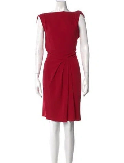 Pre-owned Prada Vintage Midi Length Dress In Red
