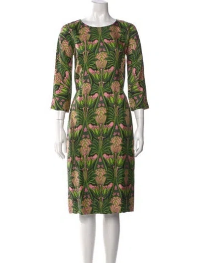 Pre-owned Prada Vintage Midi Length Dress W/ Tags In Green