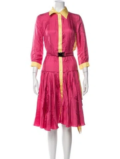 Pre-owned Prada Vintage Midi Length Dress W/ Tags In Multi