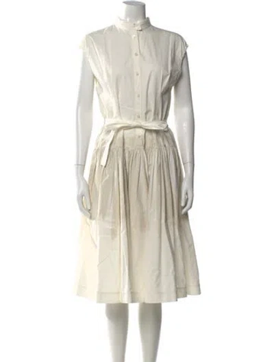 Pre-owned Prada Vintage Midi Length Dress In White