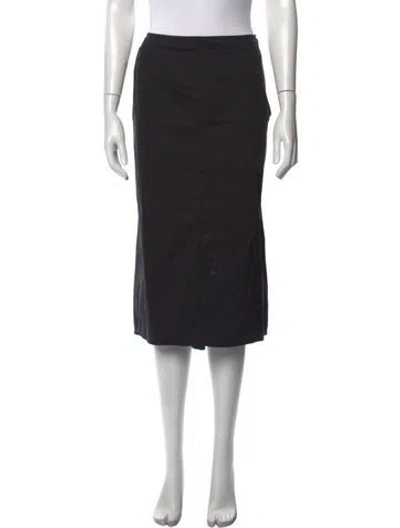 Pre-owned Prada Vintage Midi Length Skirt In Black