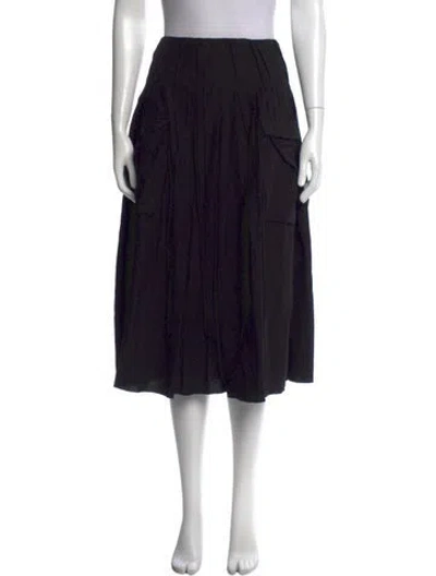 Pre-owned Prada Vintage Midi Length Skirt In Black