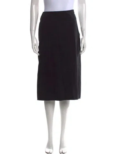 Pre-owned Prada Vintage Midi Length Skirt In Black