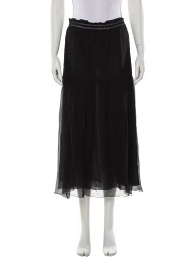 Pre-owned Prada Vintage Midi Length Skirt In Black