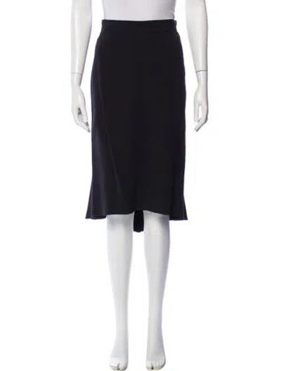 Pre-owned Prada Vintage Midi Length Skirt In Black