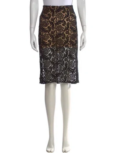 Pre-owned Prada Vintage Midi Length Skirt In Black