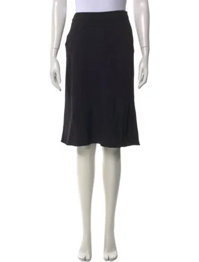 Pre-owned Prada Vintage Midi Length Skirt In Black