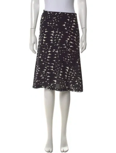 Pre-owned Prada Vintage Midi Length Skirt In Black