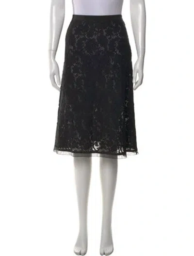 Pre-owned Prada Vintage Midi Length Skirt In Black
