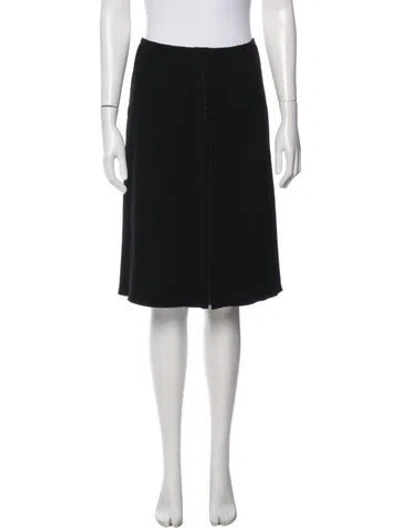 Pre-owned Prada Vintage Midi Length Skirt In Black