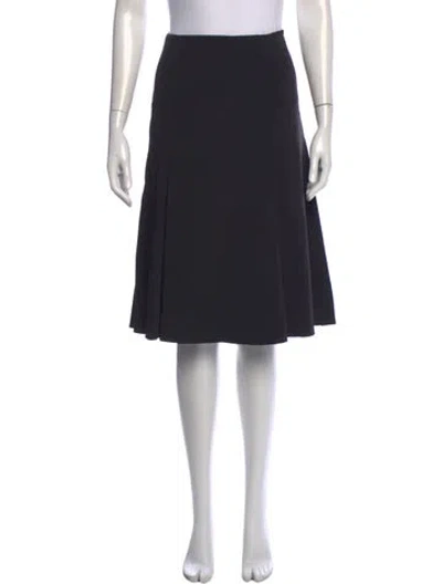 Pre-owned Prada Vintage Midi Length Skirt In Black