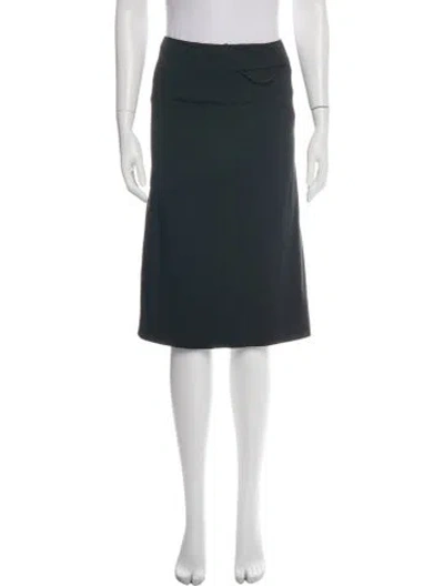 Pre-owned Prada Vintage Midi Length Skirt In Black