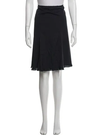 Pre-owned Prada Vintage Midi Length Skirt In Black