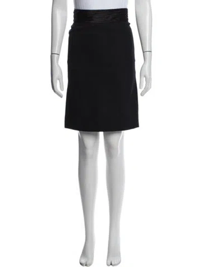 Pre-owned Prada Vintage Midi Length Skirt In Black