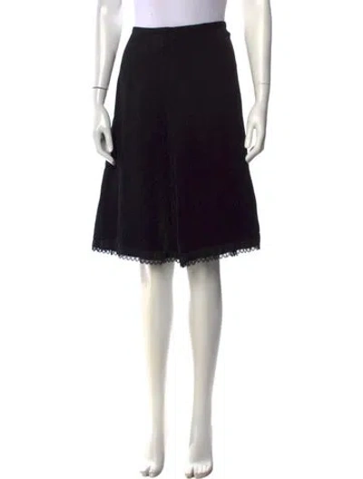 Pre-owned Prada Vintage Midi Length Skirt In Black