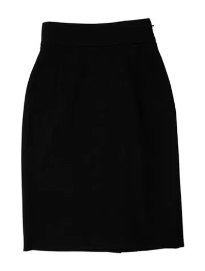 Pre-owned Prada Vintage Midi Length Skirt In Black