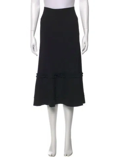 Pre-owned Prada Vintage Midi Length Skirt In Black