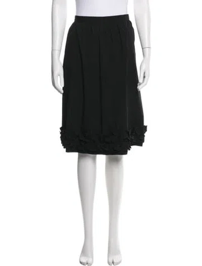 Pre-owned Prada Vintage Midi Length Skirt In Black