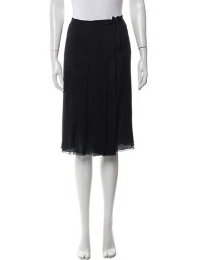 Pre-owned Prada Vintage Midi Length Skirt In Black