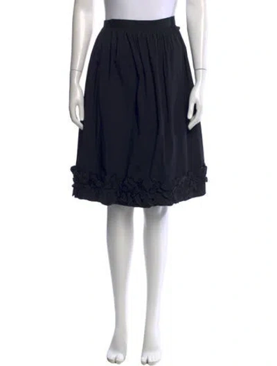 Pre-owned Prada Vintage Midi Length Skirt In Black