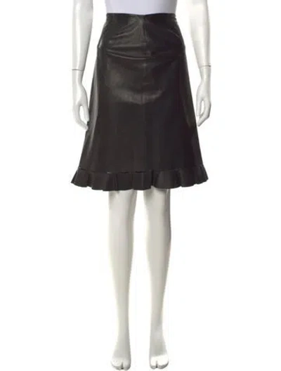 Pre-owned Prada Vintage Midi Length Skirt In Black