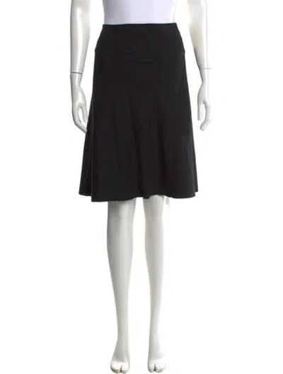 Pre-owned Prada Vintage Midi Length Skirt In Black