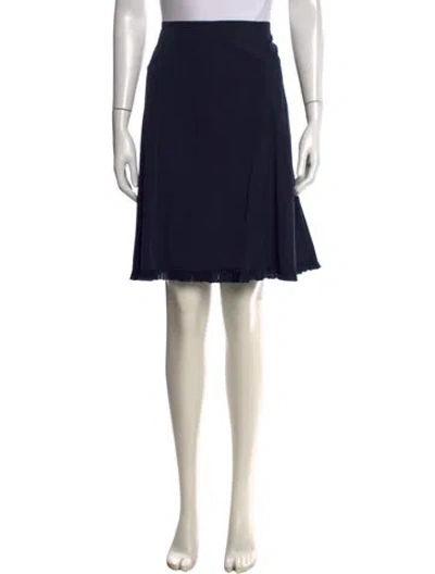 Pre-owned Prada Vintage Midi Length Skirt In Black