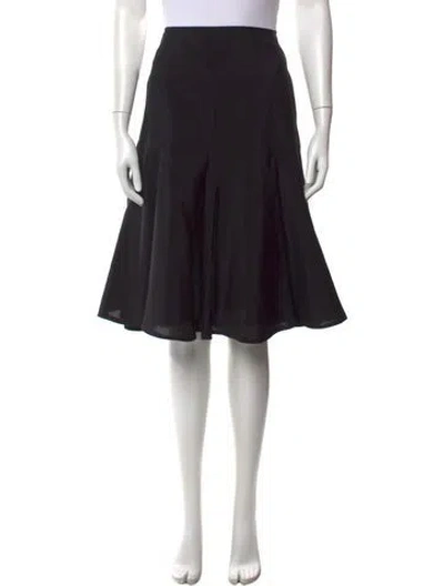 Pre-owned Prada Vintage Midi Length Skirt In Black