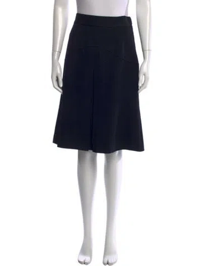 Pre-owned Prada Vintage Midi Length Skirt In Black