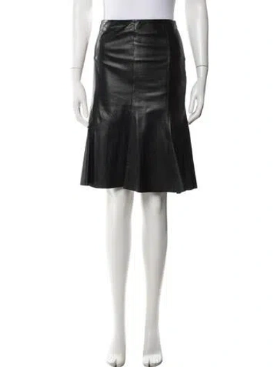 Pre-owned Prada Vintage Midi Length Skirt In Black