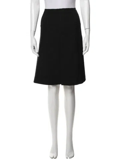 Pre-owned Prada Vintage Midi Length Skirt In Black