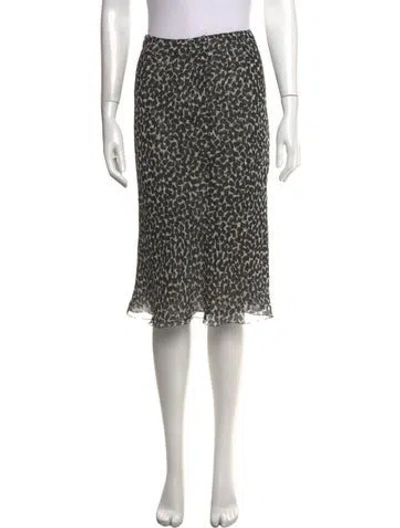 Pre-owned Prada Vintage Midi Length Skirt In Black