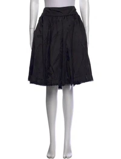 Pre-owned Prada Vintage Midi Length Skirt In Black