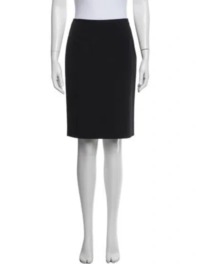Pre-owned Prada Vintage Midi Length Skirt In Black