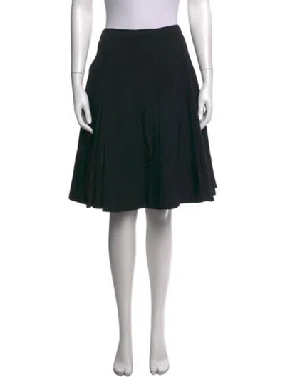 Pre-owned Prada Vintage Midi Length Skirt In Black