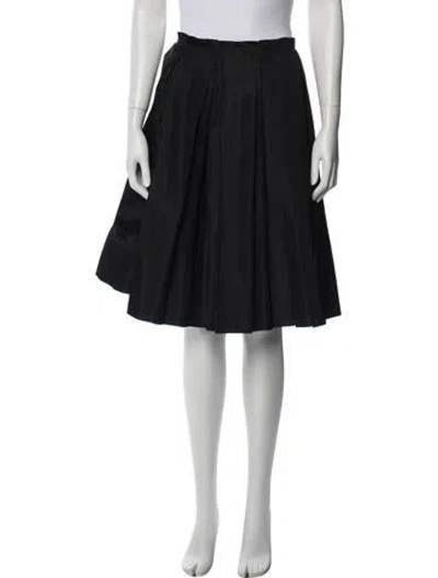 Pre-owned Prada Vintage Midi Length Skirt In Black