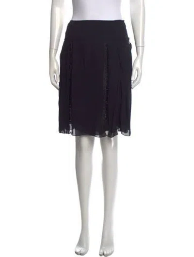 Pre-owned Prada Vintage Midi Length Skirt In Black