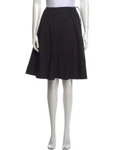 Pre-owned Prada Vintage Midi Length Skirt In Black