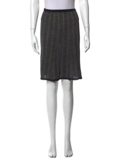 Pre-owned Prada Vintage Midi Length Skirt In Black