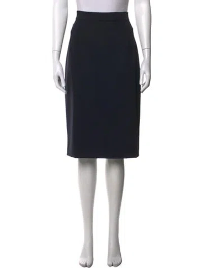 Pre-owned Prada Vintage Midi Length Skirt In Black