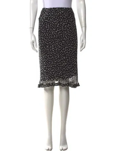 Pre-owned Prada Vintage Midi Length Skirt In Black