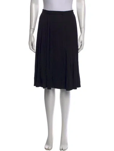 Pre-owned Prada Vintage Midi Length Skirt In Black