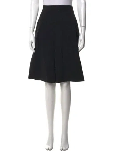 Pre-owned Prada Vintage Midi Length Skirt In Black
