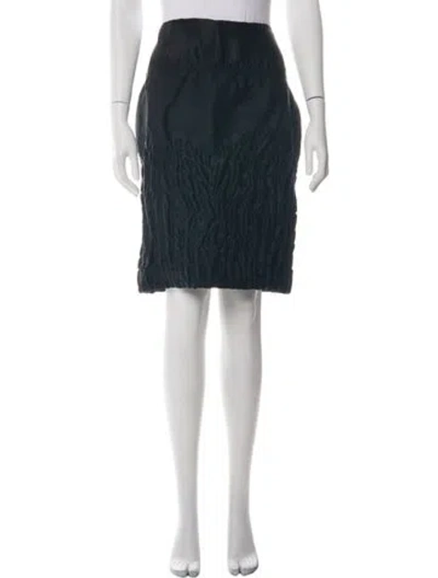 Pre-owned Prada Vintage Midi Length Skirt In Black