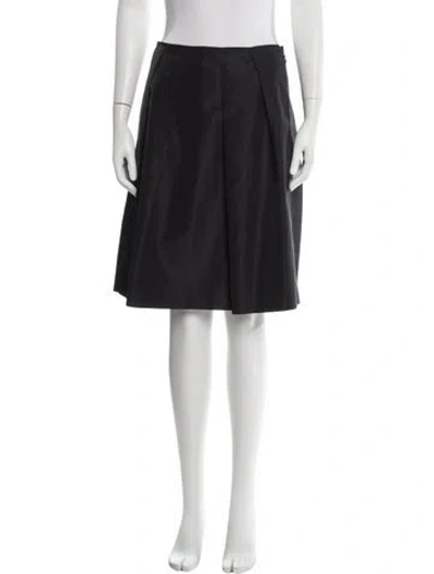 Pre-owned Prada Vintage Midi Length Skirt In Black