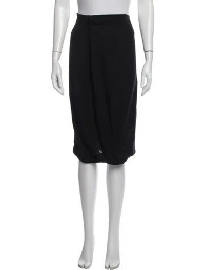 Pre-owned Prada Vintage Midi Length Skirt In Black