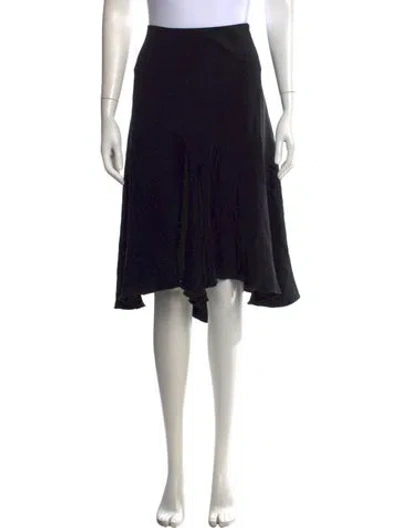 Pre-owned Prada Vintage Midi Length Skirt In Black